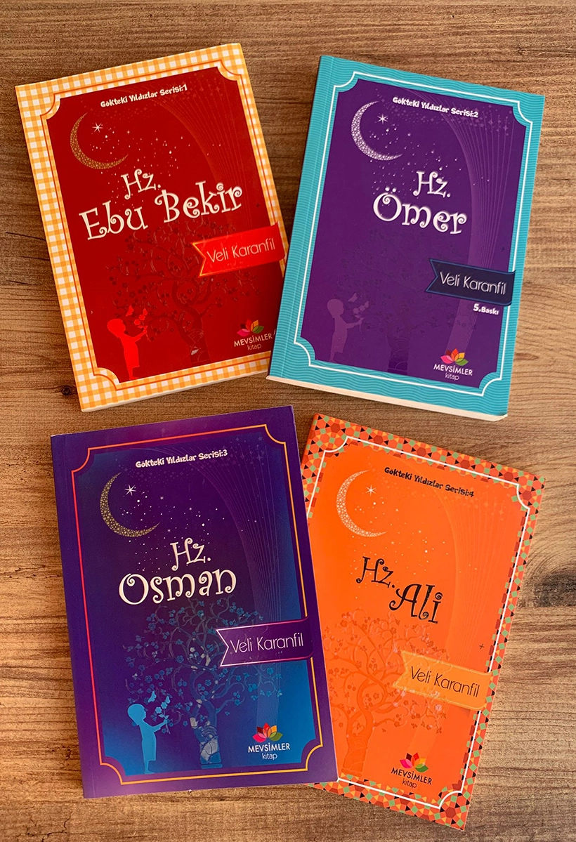 Çocuklar için dört halifenin hayatını anlatan 4 kitaplık dini set